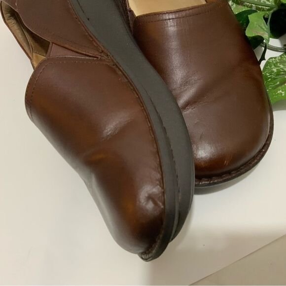 Allegria Womens Brown DEB 656 Leather Clogs Size 41 - Picture 9 of 11